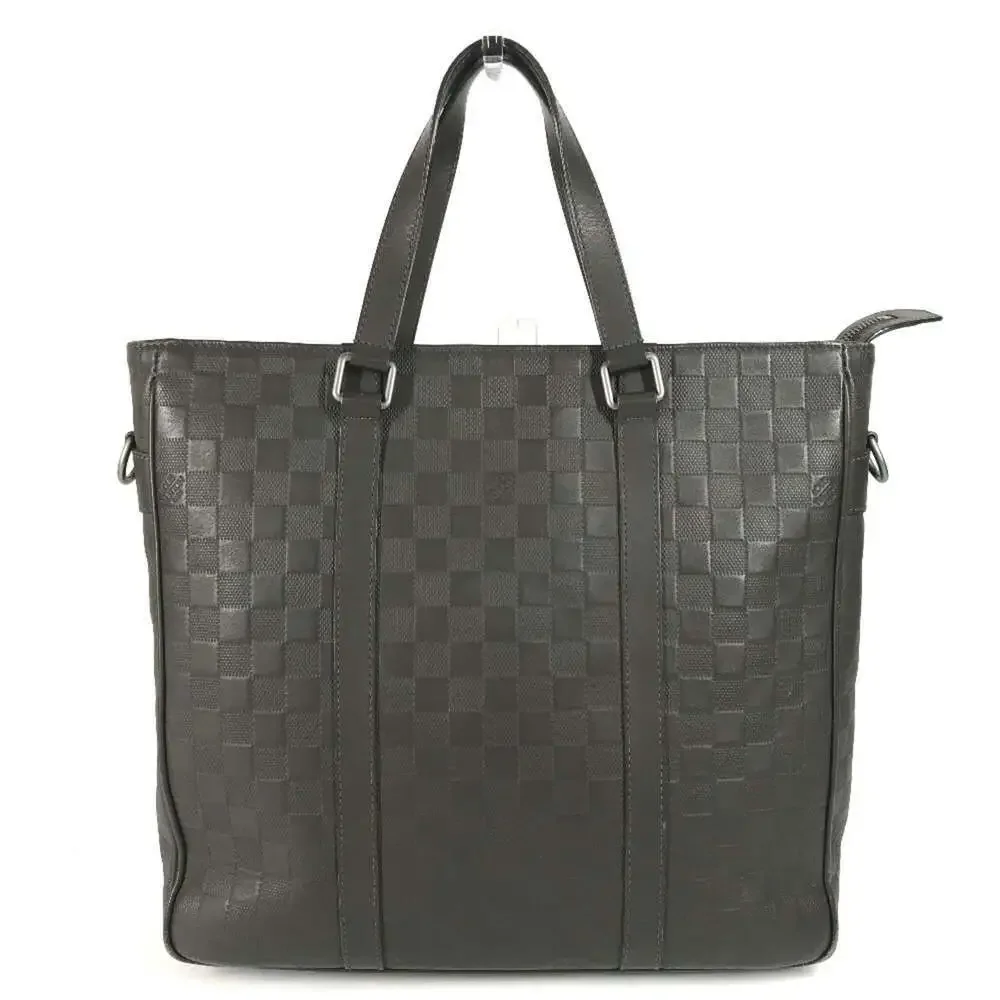 LOUIS VUITTON Authentic Brown Damier Leather Tote Bag